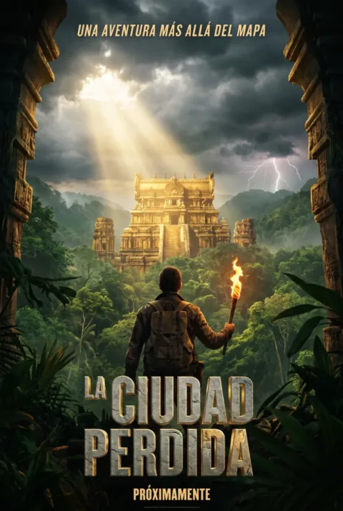 Póster de cine épico con tu propia historia